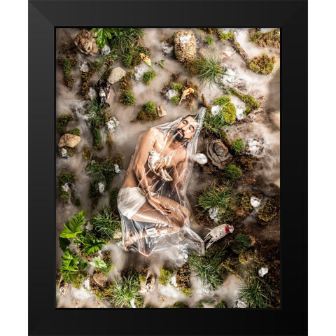 Death Black Modern Wood Framed Art Print by Sedaghi, Hooman
