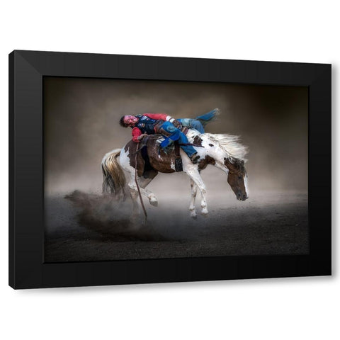 Holding On Black Modern Wood Framed Art Print with Double Matting by Ma, Frank