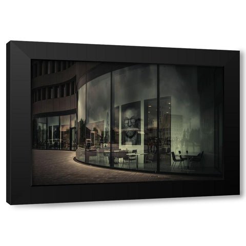 Leica Park Black Modern Wood Framed Art Print by Borges Alves, Luis