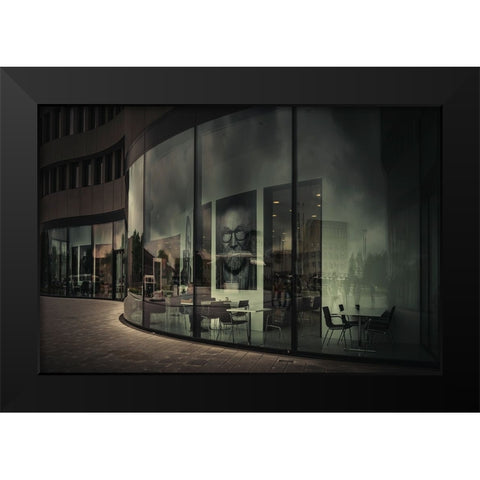 Leica Park Black Modern Wood Framed Art Print by Borges Alves, Luis