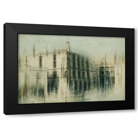 Trujillo-Spain Black Modern Wood Framed Art Print with Double Matting by Van Der, Jan