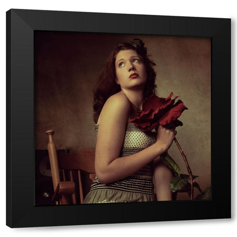 Janne Black Modern Wood Framed Art Print with Double Matting by Mighorst, Ineke