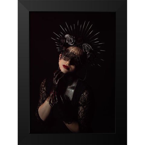 Black Lady Black Modern Wood Framed Art Print by Mighorst, Ineke