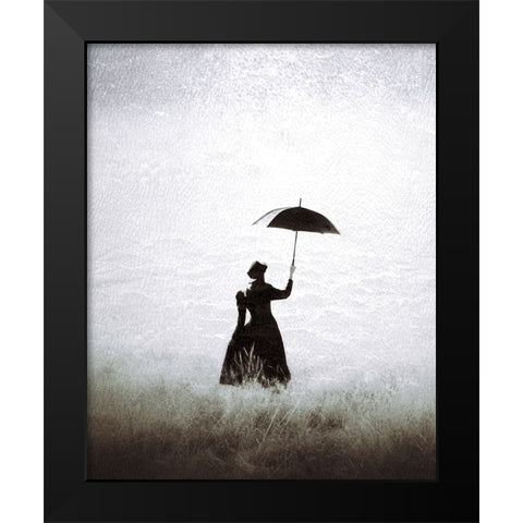 Porque te vas Black Modern Wood Framed Art Print by Aurelian