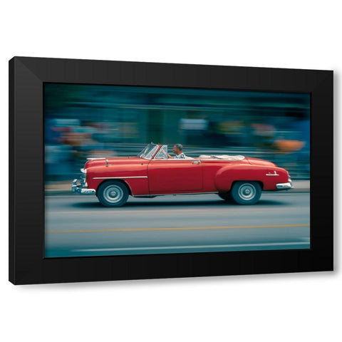 Driving Fast Black Modern Wood Framed Art Print by Bauer, Andreas