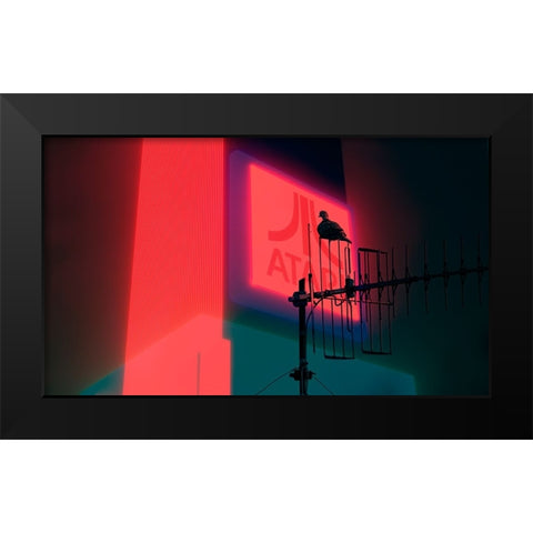 Big brother is watching you Black Modern Wood Framed Art Print by Boaretto, Davide