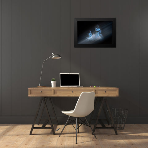 Towards Black Modern Wood Framed Art Print by Shawki, Mohamed