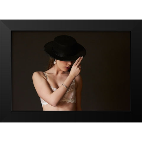 Esencia Del Sur Black Modern Wood Framed Art Print by Navarro Villanueva, Luis