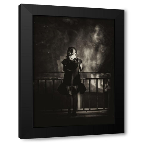 Memories Black Modern Wood Framed Art Print by Pansky, Rachel
