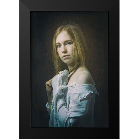 Corina Black Modern Wood Framed Art Print by Franke, Ruth