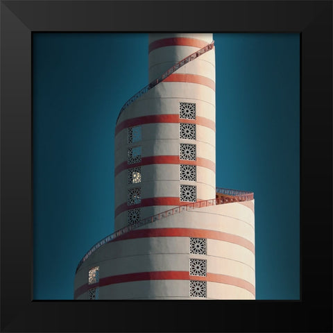 Fanar Tower Black Modern Wood Framed Art Print by Hawerkamp, Hans-Wolfgang