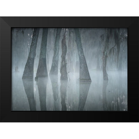 Lake Martin Black Modern Wood Framed Art Print by Wei, Willa
