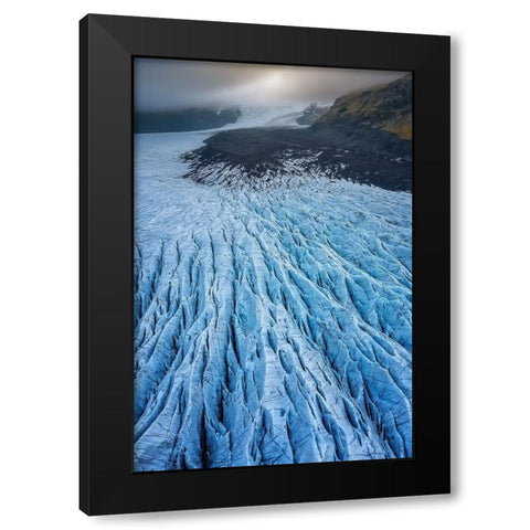 Svasnafellsjapkull Glacier In Iceland II Black Modern Wood Framed Art Print with Double Matting by Lopez, Bartolome