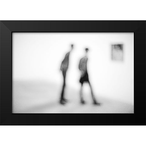 In The Art Gallery Black Modern Wood Framed Art Print by Schleicher-Schwarz, Roswitha