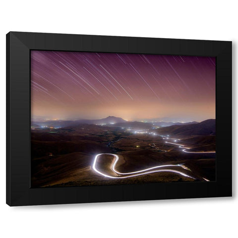 A Road To The Dream Black Modern Wood Framed Art Print by Arabzadeh, Abbas