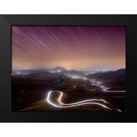 A Road To The Dream Black Modern Wood Framed Art Print by Arabzadeh, Abbas