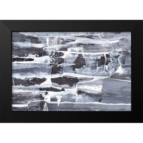 Abstract Texture No 3 Black Modern Wood Framed Art Print by Uplusmestudio