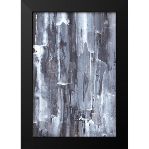 Abstract Texture No 4 Black Modern Wood Framed Art Print by Uplusmestudio