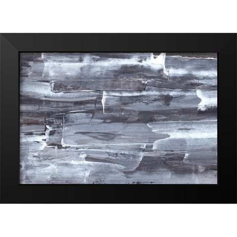 Abstract Texture No 4 Black Modern Wood Framed Art Print by Uplusmestudio