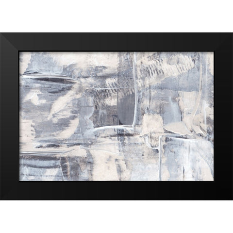 Abstract Texture No 5 Black Modern Wood Framed Art Print by Uplusmestudio