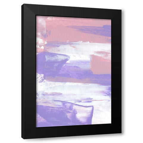 Color Flow No 1 Black Modern Wood Framed Art Print by Uplusmestudio