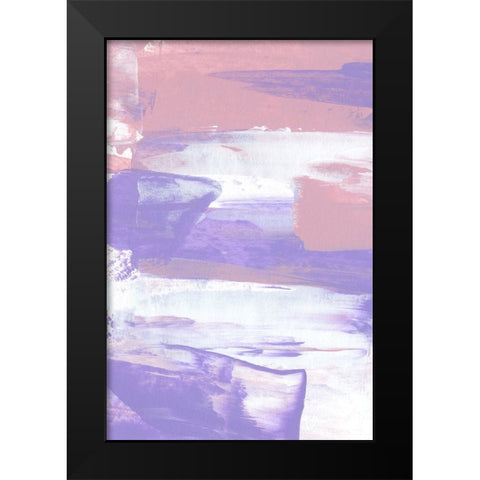 Color Flow No 1 Black Modern Wood Framed Art Print by Uplusmestudio