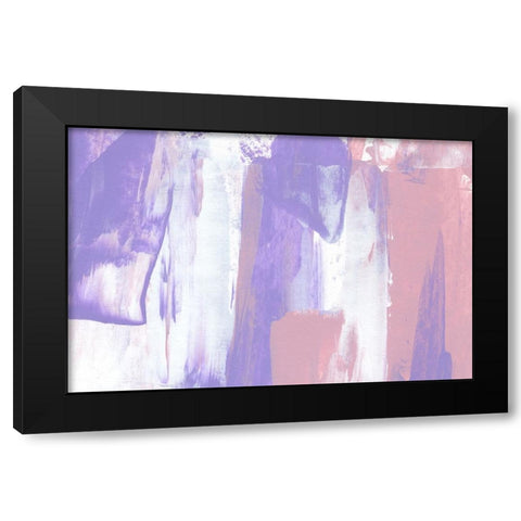 Color Flow No 1 Black Modern Wood Framed Art Print with Double Matting by Uplusmestudio