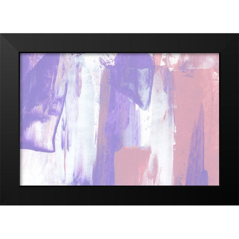Color Flow No 1 Black Modern Wood Framed Art Print by Uplusmestudio