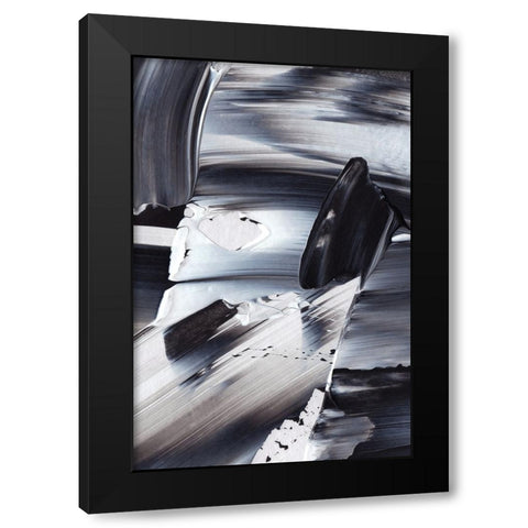 Move With Me Black Modern Wood Framed Art Print by Uplusmestudio