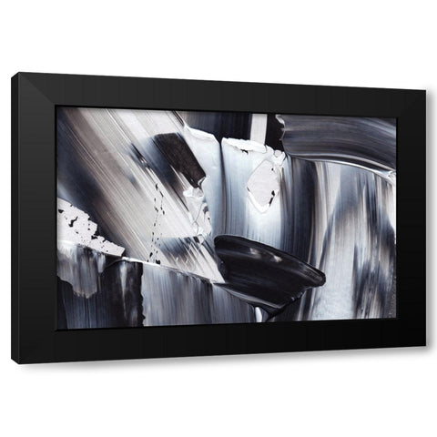 Move With Me Black Modern Wood Framed Art Print by Uplusmestudio