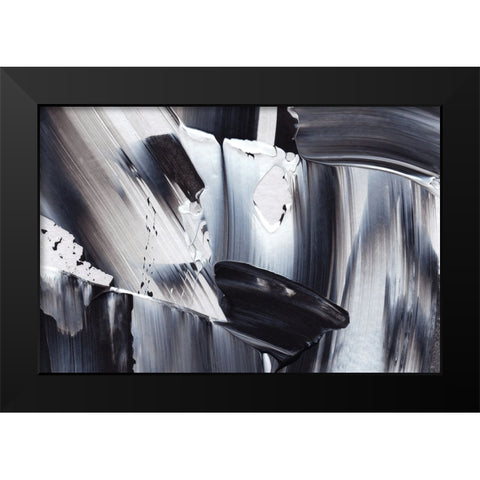 Move With Me Black Modern Wood Framed Art Print by Uplusmestudio