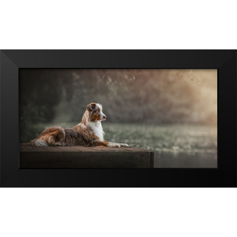 Panorama 2.0 Black Modern Wood Framed Art Print by Kuplenk, Nika