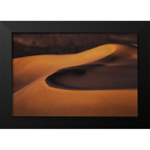 Sand Dunes (2) Black Modern Wood Framed Art Print by Qiu, Jenny