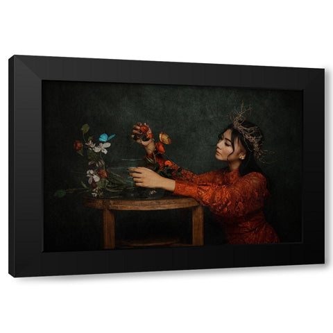 I Wanna See You Black Modern Wood Framed Art Print with Double Matting by Abdillah, Djayent