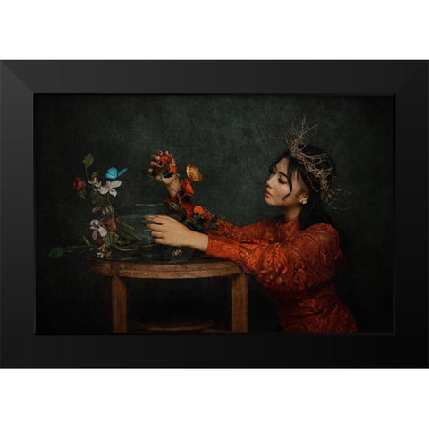 I Wanna See You Black Modern Wood Framed Art Print by Abdillah, Djayent