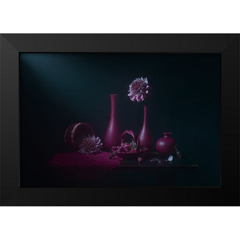 Sweet Berries Black Modern Wood Framed Art Print by Jacobs, Lydia