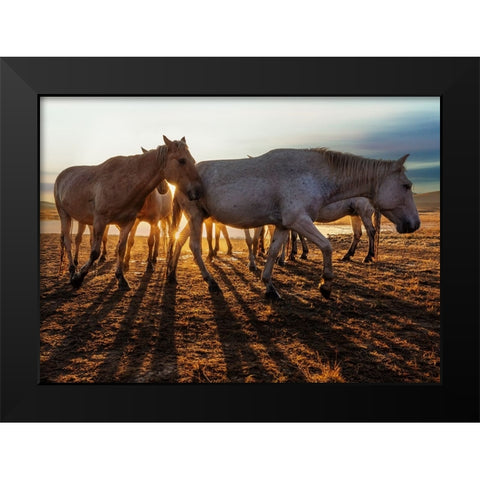 AeÂ™UaeÂ›B Black Modern Wood Framed Art Print by Taksing