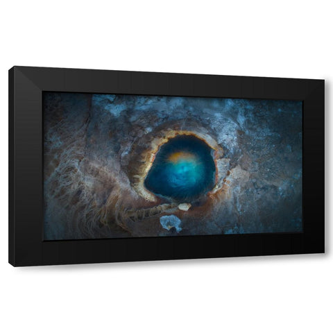 The Eye Black Modern Wood Framed Art Print by De La, Javier
