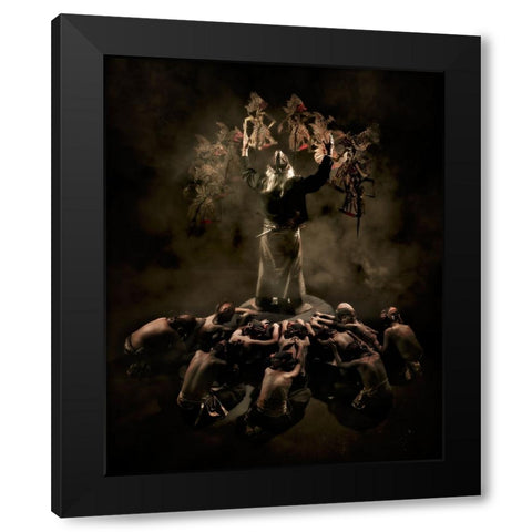 Theatrical Black Modern Wood Framed Art Print by Herliyanto, Gatot