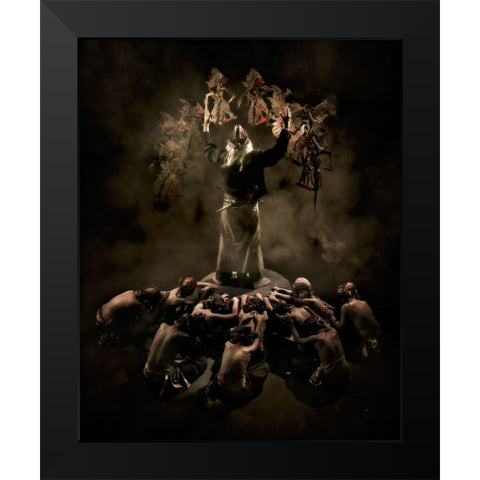 Theatrical Black Modern Wood Framed Art Print by Herliyanto, Gatot
