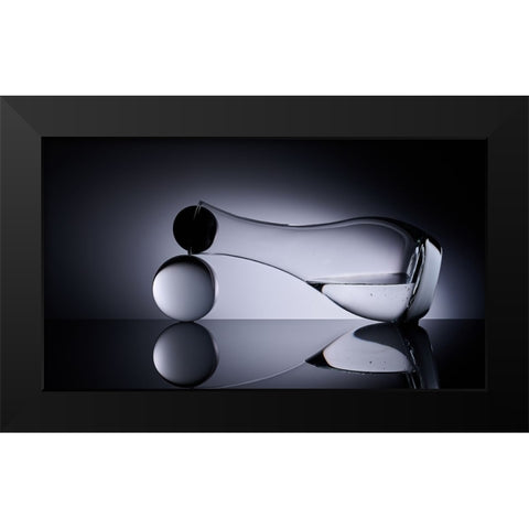 Blocked Black Modern Wood Framed Art Print by Sokac, Drazen