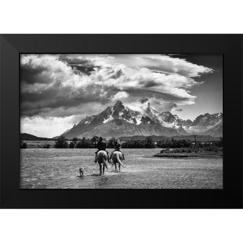 Destination Black Modern Wood Framed Art Print by Groleau, Michel
