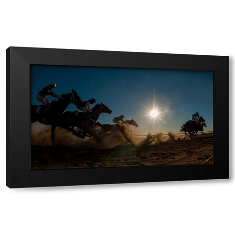 Betoota Flying Through The Dust Black Modern Wood Framed Art Print with Double Matting by Lee Chapman, Sharon