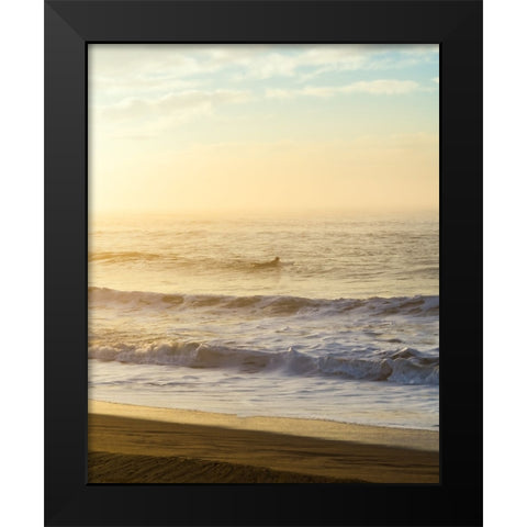 Fortune and misfortune alternate in waves Black Modern Wood Framed Art Print by Matsumura, Naoki