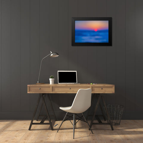 Mediterranean sunset Black Modern Wood Framed Art Print by Raif, Joshua