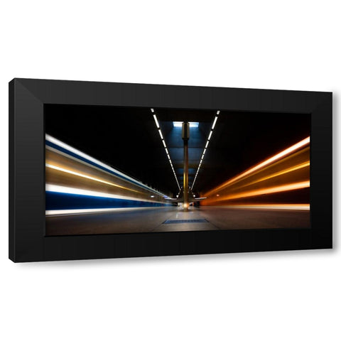 The Race Black Modern Wood Framed Art Print by Dauer, Andy