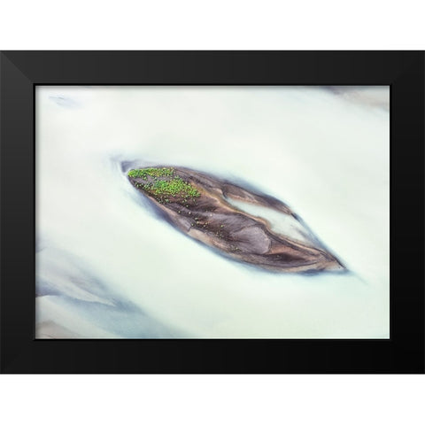 Lupine Islet Black Modern Wood Framed Art Print by Dou, Shenshen