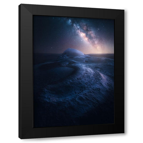 Orbital Black Modern Wood Framed Art Print by George, David