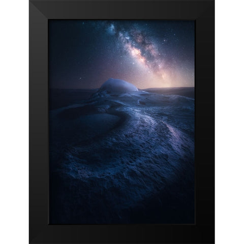 Orbital Black Modern Wood Framed Art Print by George, David