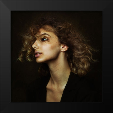 Nadin Black Modern Wood Framed Art Print by Rise, Zachar
